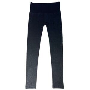 French Laundry Womens S/M Black Snakeskin Print Leggings Full Length Yoga Pants